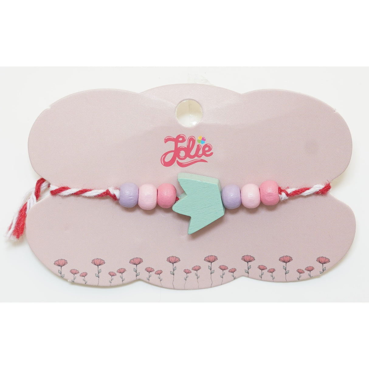 Martisor Bratara Multicolora pentru Copii, din Lemn si Textil, Model 10 - vivimall.ro