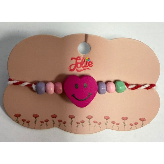 Martisor Bratara Multicolora pentru Copii, din Lemn si Textil, Model 14