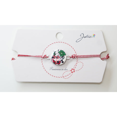 Martisor Bratara Traditionala, Pandantive Aprox 2 cm, Model 10 - vivimall.ro