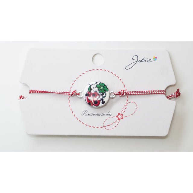 Martisor Bratara Traditionala, Pandantive Aprox 2 cm, Model 10 - vivimall.ro