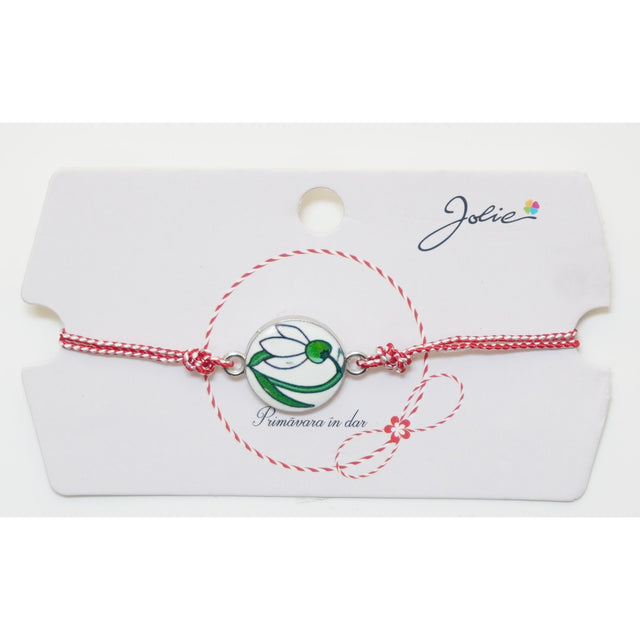 Martisor Bratara Traditionala, Pandantive Aprox 2 cm, Model 6 - vivimall.ro