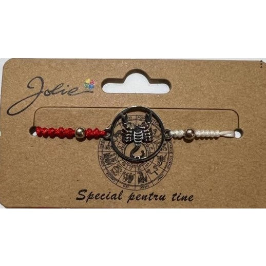 Martisor bratara zodiac, Jolie, 5x9 cm, Scorpion - vivimall.ro
