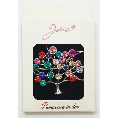 Martisor Brosa Medie, Multicolora, Dimensiune Brosa Aprox 5 cm, Material Metal, Model 11 - vivimall.ro