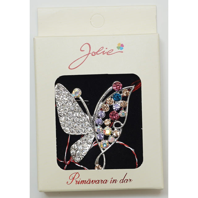 Martisor Brosa Medie, Multicolora, Dimensiune Brosa Aprox 5 cm, Material Metal, Model 15 - vivimall.ro