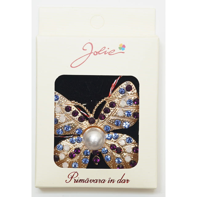 Martisor Brosa Medie, Multicolora, Dimensiune Brosa Aprox 5 cm, Material Metal, Model 8 - vivimall.ro
