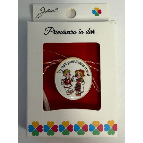 Martisor Brosa Mica in Cutie, Dimensiune Brosa 2.5-3 cm, Material Metal, Model 26 - vivimall.ro