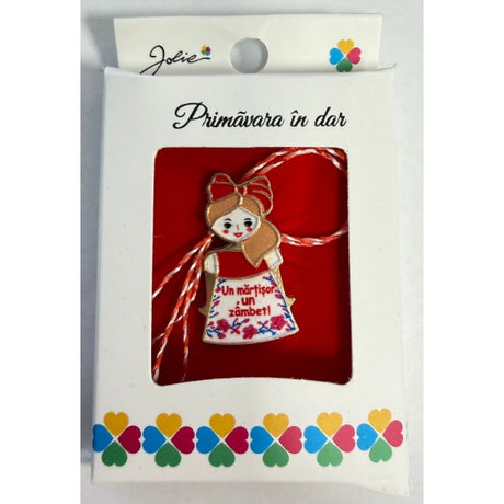 Martisor Brosa Mica in Cutie, Dimensiune Brosa 2.5-3 cm, Material Metal, Model 3 - vivimall.ro