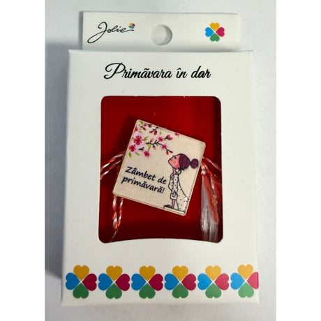 Martisor Brosa Mica in Cutie, Dimensiune Brosa 2.5-3 cm, Material Metal, Model 4 - vivimall.ro