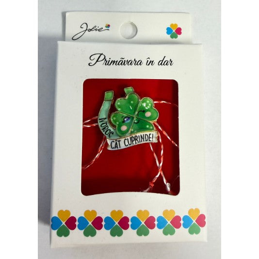 Martisor Brosa Mica in Cutie, Dimensiune Brosa 2.5-3 cm, Material Metal, Model 5 - vivimall.ro