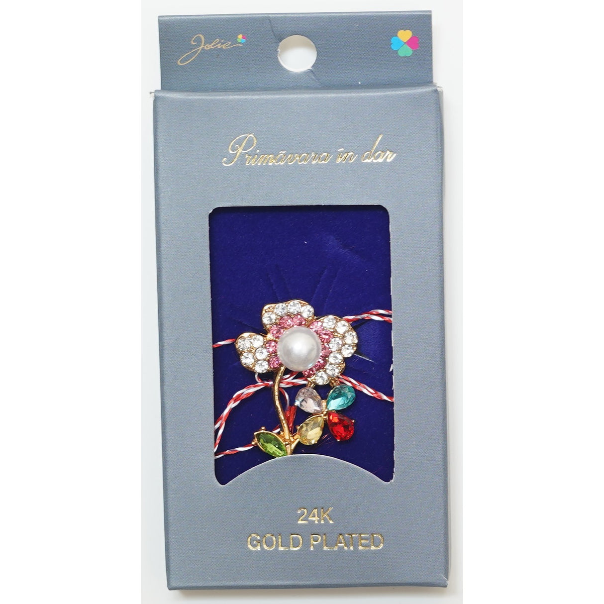 Martisor Brosa Placata cu Aur 24K, Dimensiune Brosa Aprox 2- 3 cm, Model 1 - vivimall.ro