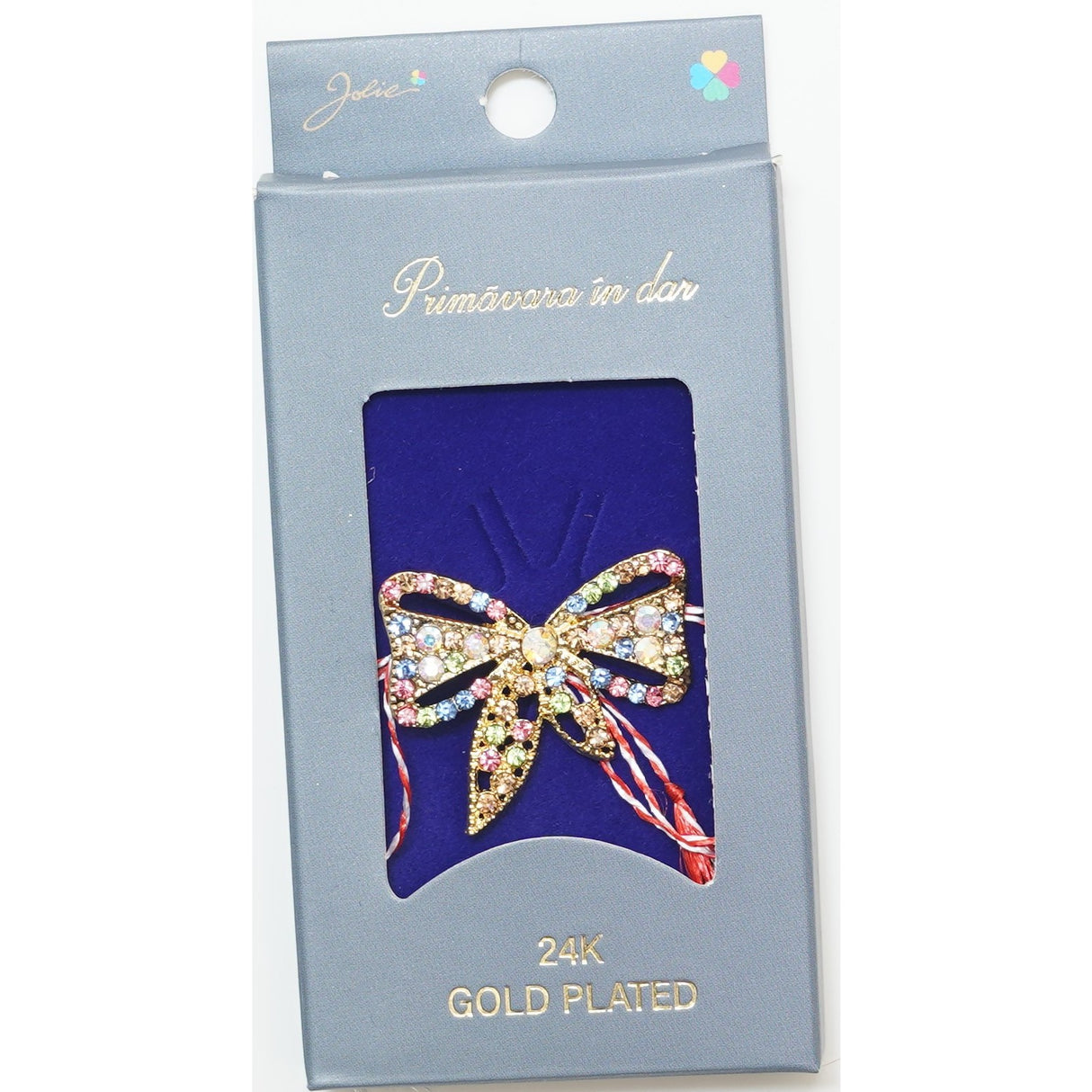 Martisor Brosa Placata cu Aur 24K, Dimensiune Brosa Aprox 2- 3 cm, Model 17 - vivimall.ro