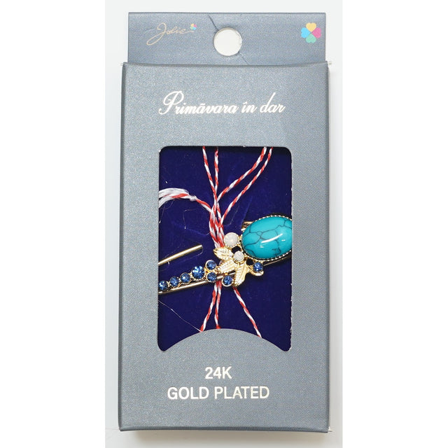Martisor Brosa Placata cu Aur 24K, Dimensiune Brosa Aprox 2- 3 cm, Model 26 - vivimall.ro