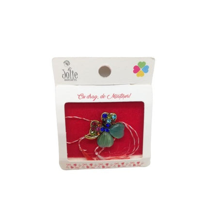 Martisor Brosa Trifoi Verde Model B-31 5.5cm x 7cm - vivimall.ro