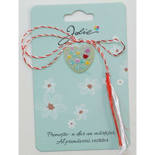 Martisor din Acril, Dimensiune Pandantiv Aprox 2 cm, Multicolor, Model 1 - vivimall.ro