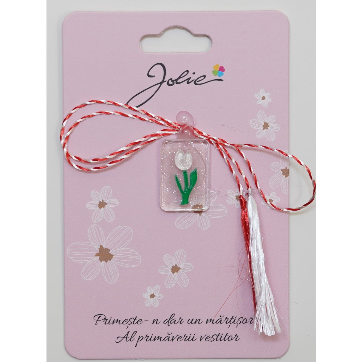 Martisor din Acril, Dimensiune Pandantiv Aprox 2 cm, Multicolor, Model 19 - vivimall.ro