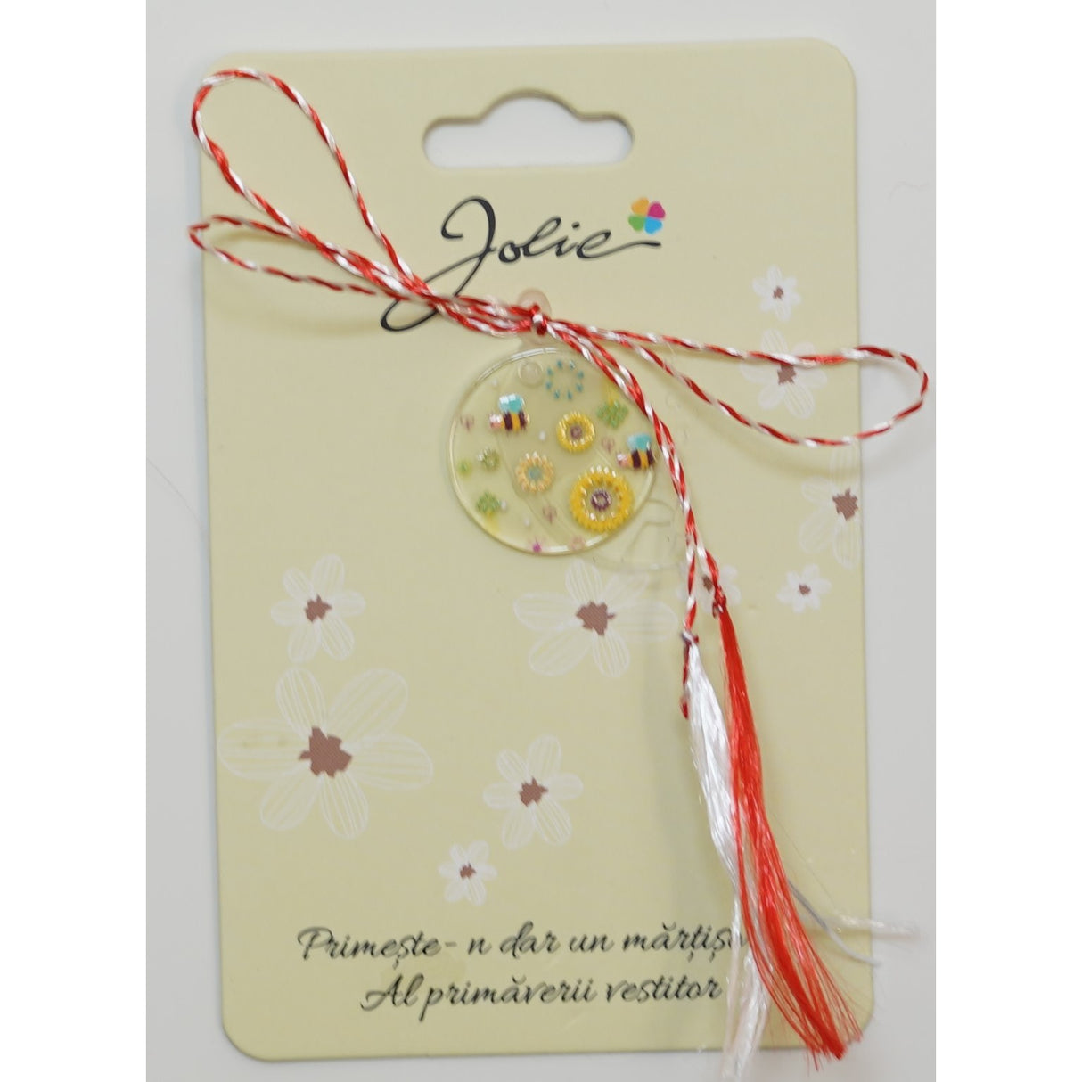 Martisor din Acril, Dimensiune Pandantiv Aprox 2 cm, Multicolor, Model 5 - vivimall.ro