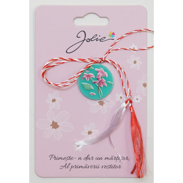 Martisor din Acril, Dimensiune Pandantiv Aprox 2 cm, Multicolor, Model 8 - vivimall.ro