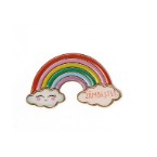 Martisor pentru copii, Brosa, Material Metal, Ambalaj Carton cu Design, Deimensiune Brosa Aproximativ 2 x 2 cm, Multicolor, Model 14 - vivimall.ro