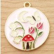 Martisor pentru copii, Brosa, Material Metal, Ambalaj Carton cu Design, Deimensiune Brosa Aproximativ 2 x 2 cm, Multicolor, Model 30 - vivimall.ro