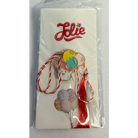 Martisor pentru copii, Brosa, Material Metal, Ambalaj Carton cu Design, Deimensiune Brosa Aproximativ 2 x 2 cm, Multicolor, Model 49 - vivimall.ro