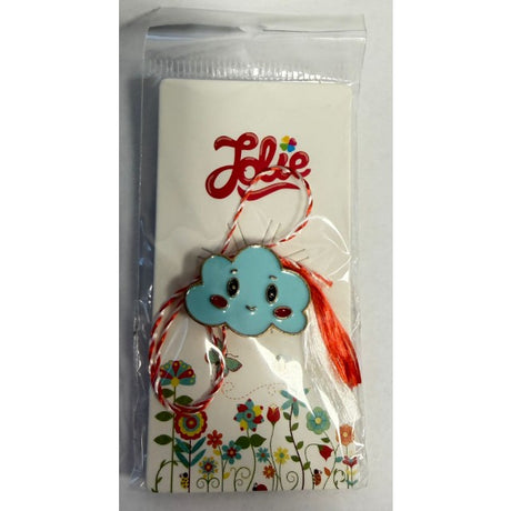 Martisor pentru copii, Brosa, Material Metal, Ambalaj Carton cu Design, Deimensiune Brosa Aproximativ 2 x 2 cm, Multicolor, Model 52 - vivimall.ro