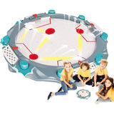 Masa Air Hockey, Vivimall, cu Tabela de Scor, 2 Pucuri, Fara Picioare, din ABS, pentru Adulti/Copii +5 Ani, 35.5 x 7.8 x 35.5 cm, Gri - vivimall.ro