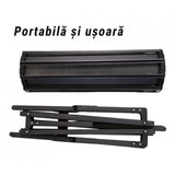 Masa Camping, Aluminiu, Pliabila, 120X60X43Cm, Negru - vivimall.ro