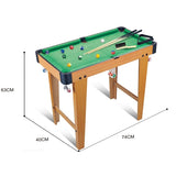 Masa de Biliard, Vivimall, cu Picioare, +6 Ani, 74 x 63 x 40 cm, din Lemn/ABS, Maro/Verde - vivimall.ro