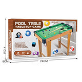 Masa de Biliard, Vivimall, cu Picioare, +6 Ani, 74 x 63 x 40 cm, din Lemn/ABS, Maro/Verde - vivimall.ro