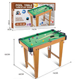 Masa de Biliard, Vivimall, cu Picioare, +6 Ani, 74 x 63 x 40 cm, din Lemn/ABS, Maro/Verde - vivimall.ro