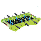 Masa de Fotbal cu Teren, Vivimall, fara Picioare, 6 Manere, Tablou de Scor, 71.3 x 10 x 36 cm, din Lemn/Otel/Metal, Verde - vivimall.ro