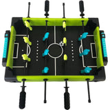 Masa de fotbal cu teren si 12 jucatori Vivimall, 4 manere, cu Tablou Scor, din Metal si ABS, 36.5 x 35.5 x 8 cm, Design Multicolor, pentru copii/adulti, verde, Resigilat - vivimall.ro