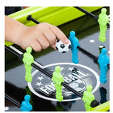 Masa de fotbal cu teren si 18 jucatori Vivimall, 6 manere, cu Tablou Scor, din Metal si ABS, 70 x 59 x 64 cm, Design Multicolor, pentru copii/adulti, verde - vivimall.ro