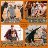 Masa de Fotbal cu Teren si 21 Jucatori Vivimall, 8 Manere, cu Tablou pentru Scor, din Metal, Lemn si ABS, 120 x 61.5 x 81 cm, cu Picioare, pentru copii/adulti - vivimall.ro