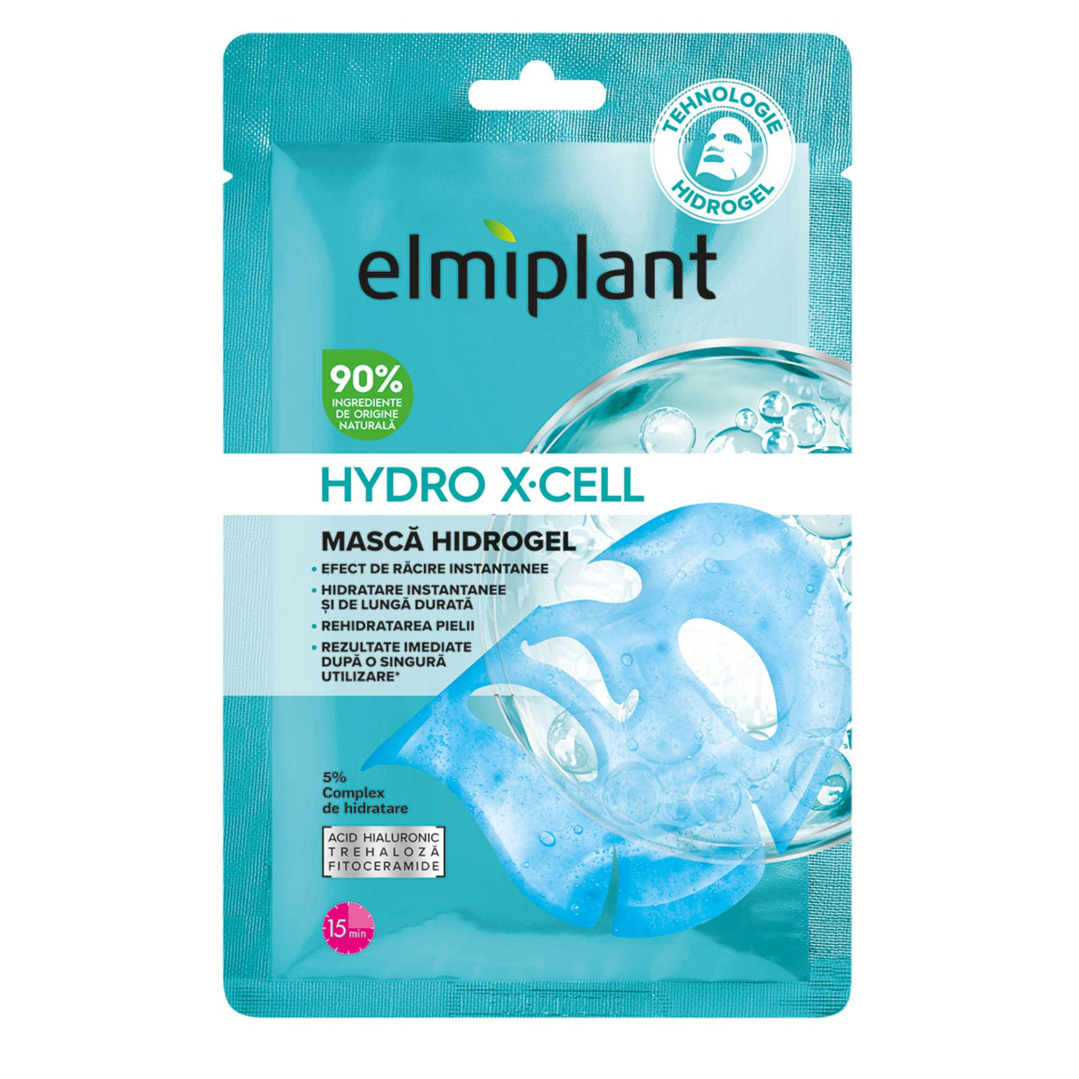 Masca Hidrogel Pentru Fata, Elmiplant, Hydro X-Cell, 20 ml - vivimall.ro