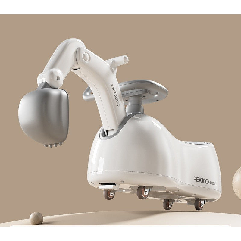 Masina 3 in 1, Vivimall, 1-3 Ani, Tip Excavator/Balansoar/Masina Yo Yo, din Plastic, 4 Roti Silentioase, 71.5 x 34 x 39 cm, Alb - vivimall.ro