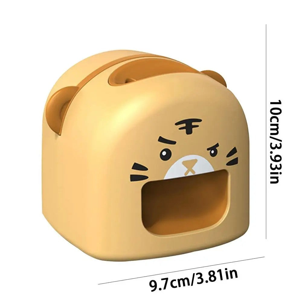 Mașină de Decojit Semințe, Vivimall, Mini Deschizător, Model Tigru, Incarcare USB, 9.7x10x8.6 cm, Portocaliu - vivimall.ro