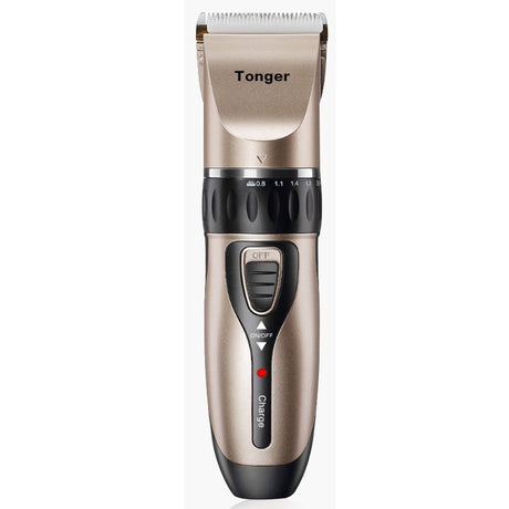 Masina De Tuns Bebelusi si Copii, Vivimall, Lame Cermice si Inox, Fara Fir, Functie Anti Taiere, Silentios, 50 W, 4 Accesorii, Incarcator USB, Gold Negru - vivimall.ro