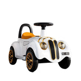 Masinuta Electrica Vivimall, Model de Epoca, cu Acumulator, Sistem Anti-Rasturnare, Sistem de Lumini si Sunet, 1-5 Ani, 75 x 36 x 45 cm, Alb - vivimall.ro