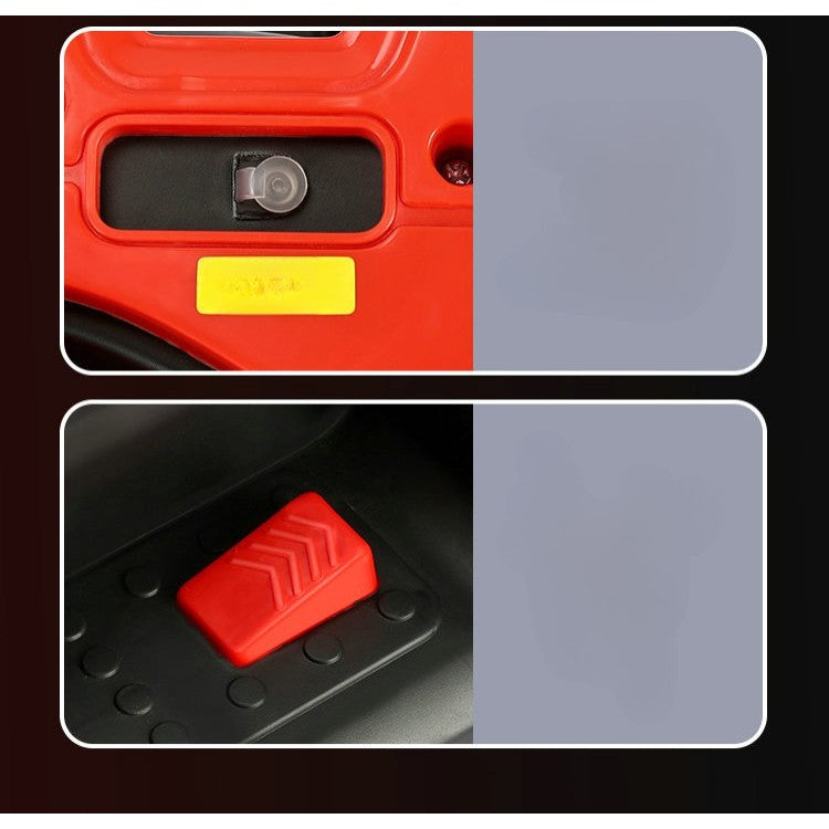 Masinuta Electrica Vivimall, pe 4 Roti, Tip ATV, cu Acumulator, Sistem Anti-Rasturnare, Sistem de Lumini si Sunet, 2-5 Ani, 70 x 43 x 48 cm, Rosu - vivimall.ro