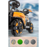 Masinuta Electrica Vivimall, Tip Excavator, Brat Electric cu Maneta de Control, Spatar si Bare Laterale, Sistem Muzica si Lumini, 1-8 Ani, 72 x 36 x 50 cm, Portocaliu - vivimall.ro