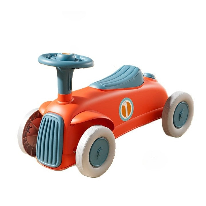 Masinuta Ride-On Cu Sistem Anti-Rasturnare, Claxon Pe Volan, 1-6 Ani, Rosu-