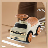 Masinuta Ride-On Vivimall, cu Sistem Anti-Rasturnare, Sistem de Lumini si Muzica, Cutie de Depozitare, 1-6 Ani, 58 x 28 x 37 cm, Maro - vivimall.ro