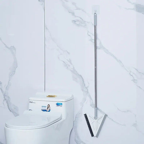 Matura Telescopica, Vivimall, cu Doua Capete - Perie/Racleta 23 cm, Lungime 110 cm, din Plastic/Otel/Silicon, Gri - vivimall.ro