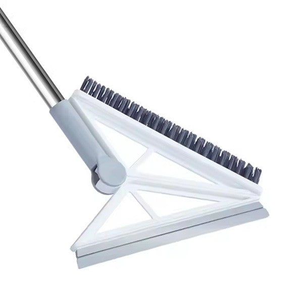 Matura Telescopica, Vivimall, cu Doua Capete - Perie/Racleta 23 cm, Lungime 110 cm, din Plastic/Otel/Silicon, Gri - vivimall.ro