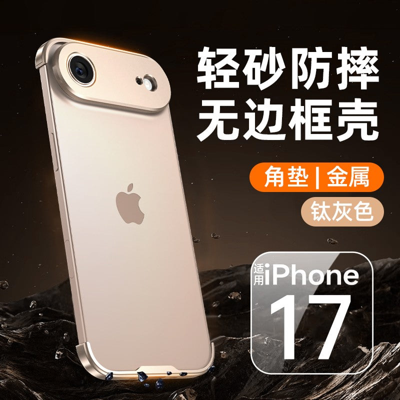 Carcasa de Metal pentru iPhone 17 Air, Vivimall, Fara margini, Gri Titanium - vivimall.ro