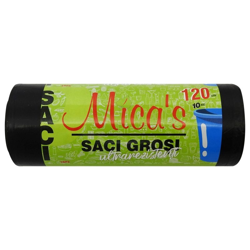 Saci Menajeri, MICAS, LDPE, 120 L, Set 10 Bucati - vivimall.ro
