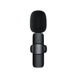 Microfon Lavaliera Wireless, Vivimall, 1 Microfon si 1 Receptor Tip Lightning, Autonomie 1-3h, Bluetooth 5.0, 70dB, Baterie 50 mAh, Negru - vivimall.ro