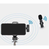 Microfon Lavaliera Wireless, Vivimall, 1 Microfon si 1 Receptor Tip Lightning, Autonomie 1-3h, Bluetooth 5.0, 70dB, Baterie 50 mAh, Negru - vivimall.ro