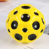 Minge Saltareata Hiperelastica, Vivimall, Space Moon Ball foarte Elastica, Antistress pentru Copii, Diametru 66 mm, Galben - vivimall.ro